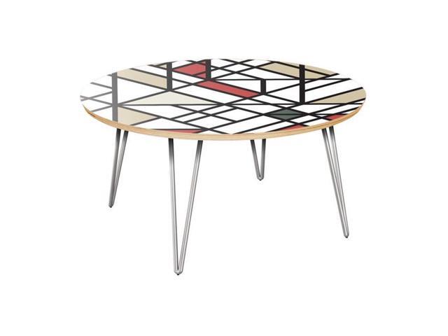Nyekoncept 12035316 Stella Hairpin Coffee Table Organic Modernism Walnut Chrome Nyekoncept 12035316 Stella Hairpin Coffee Table Organic Modernism Walnut Chrome