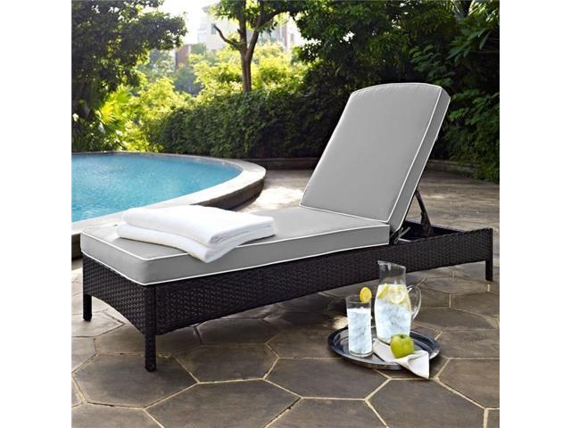 Crosley Ko70093br Gy Palm Harbor Outdoor Wicker Chaise Lounge With Grey Cushions Brown Newegg Com Crosley Ko70093br Gy Palm Harbor, Crosley Palm Harbor Outdoor Wicker Chaise Lounge