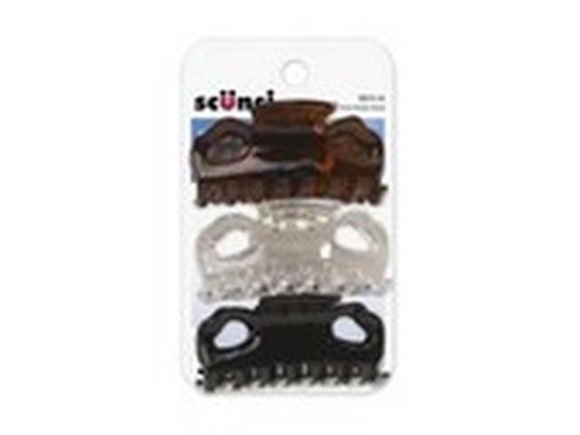 Merchandise 7262817 Scunci 2 Loop Jaw Clips Pack Of 3 Newegg Com