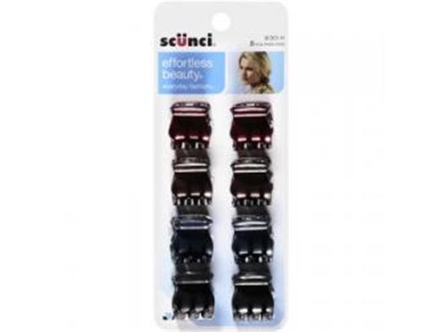 Merchandise 7262906 Scunci 3 Prong Jaw Clips Pack Of 8 Newegg Com