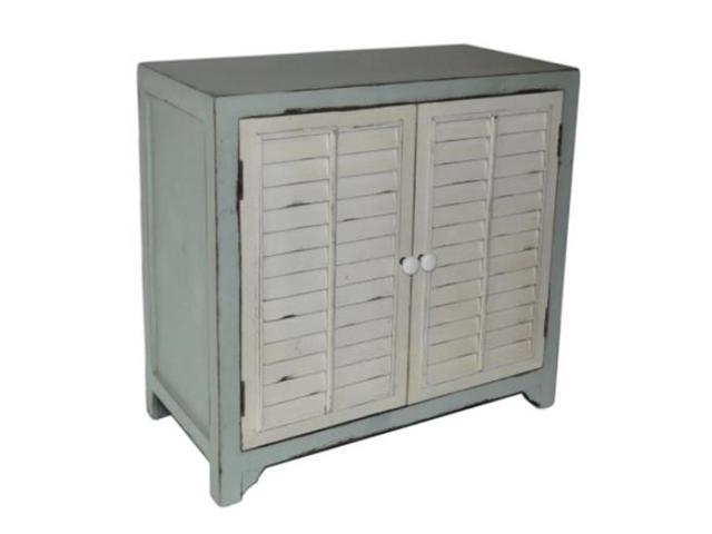 Cheungs Fp 3895 Shabby Blue Cabinet With White Shutter Cabinet