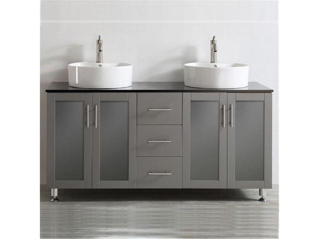 Vinnova 745060 Gr Bg Nm Tuscany 60 In Double Vanity In Grey With