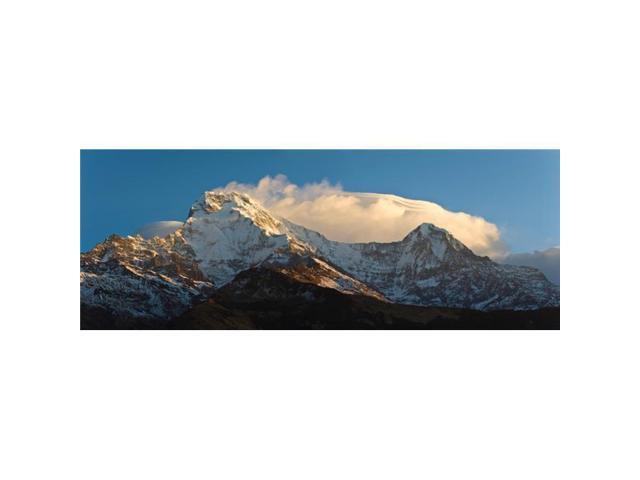 Panoramic Images Ppis Snowcapped Mountains Hiunchuli Annapurna Range Himalayas Nepal Poster Print 27 X 9 Newegg Com