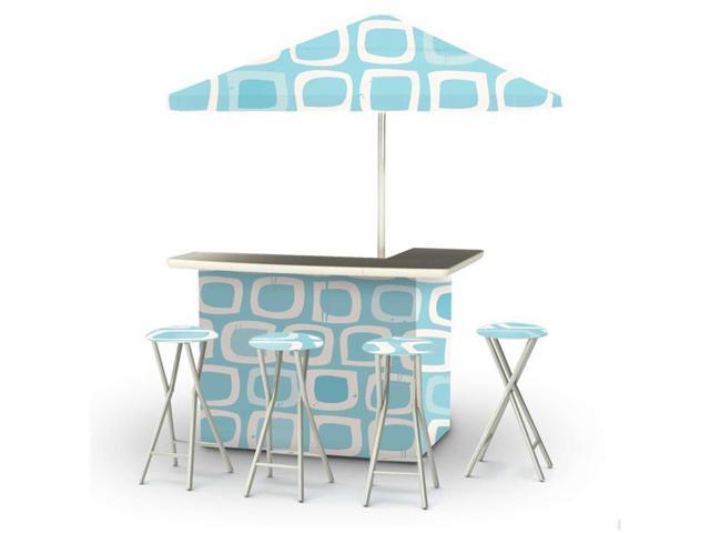 Best Of Times 2003w2502 Its A Boy Portable Bar 6 Ft Square Market Umbrella Blue White Newegg Com