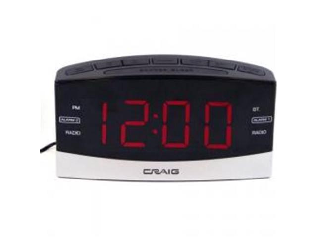 Craig Electronics Dual Alarm Clock Radio with Bluetooth & 1.8