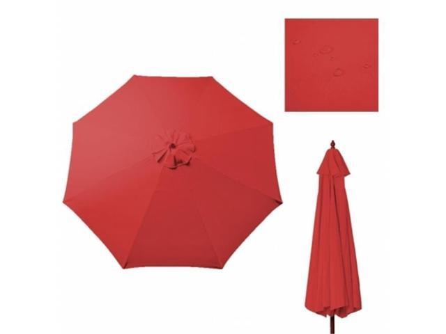 Onlinegymshop Cb16163 9 Ft Patio Umbrella Cover Canopy Replacement Top Outdoor Tan Red For 8 Ribs Newegg Com