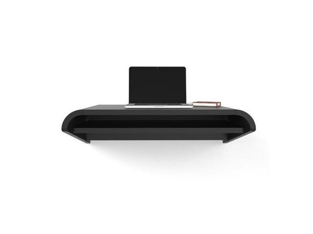 Orange22 Design Lab Min Wd Blk Sml Wall Mounted Desk With Pull Out Drawer Satin Black Small Newegg Com