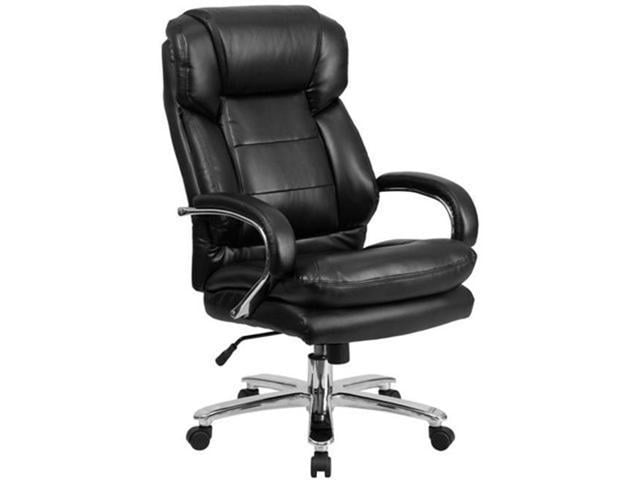 Photo 1 of Flash Furniture Capacity Black Leather Executive Swivel Chair, Loop Arms