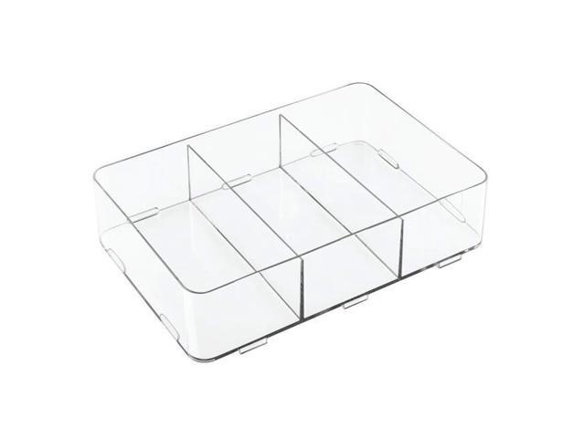 8 X 12 X 3 In Clear Clarity Interlocking Divided Drawer Organizer