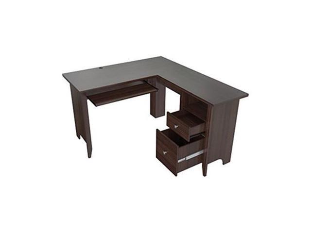 Inval Et 3815 L Shaped Computer Writing Desk Espresso Wengue 30 1 X 59 53 In Newegg Com