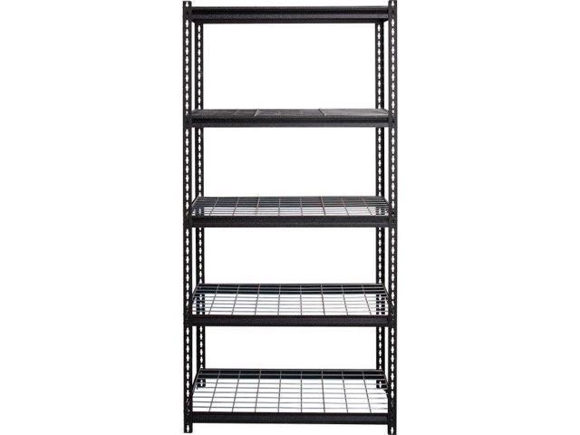 Lorell LLR99929 Wire Deck Shelving, Black - 36 x 18 x 72 in.