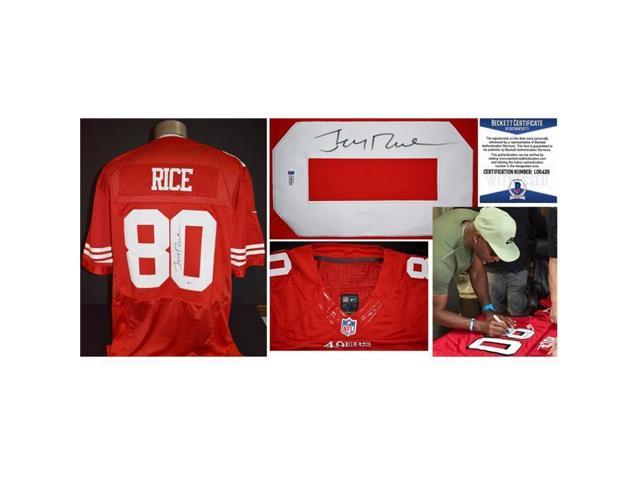 jerry rice jersey autographed