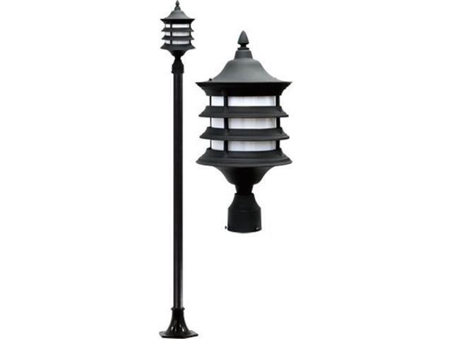 Dabmar Lighting Gm1801 Led16 B 16 Watt Led 85 265 V Stephanie Post Light Fixture With Ul Listed Wire Cable Black White Verde Green Newegg Com