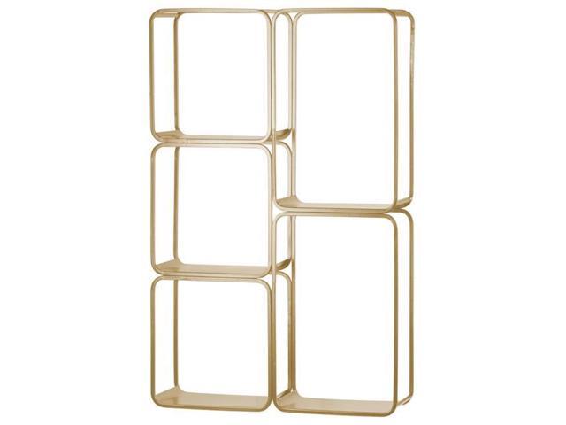 Urban Trends Collection 31070 Metal Rectangle Wall Shelf With 5 Slots Round Corner Edges Sawtooth Back Hangers Coated Finish Champagne Urban Trends Collection 31070 Metal Rectangle Wall Shelf With 5 Slots Round Corner Edges Sawtooth Back Hangers Coated Finish Champagne