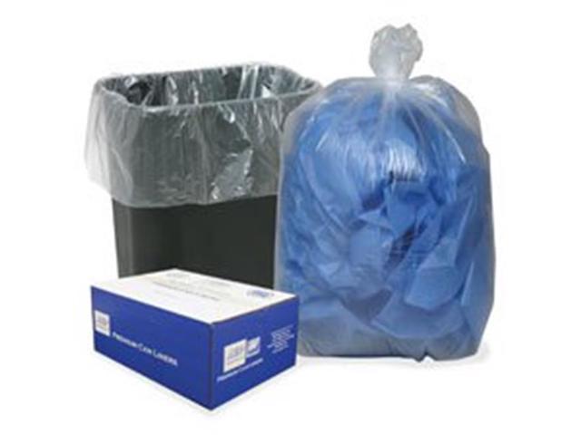 WBI242315B 24x23 500 Bags 0.6mil 7-10 Gallon Black Garbage Trash Bags 