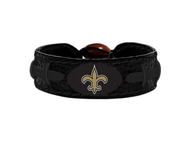 Wear 3705705701 New Orleans Saints Football Leather Bracelet Tonal Black Wear 3705705701 New Orleans Saints Football Leather Bracelet Tonal Black