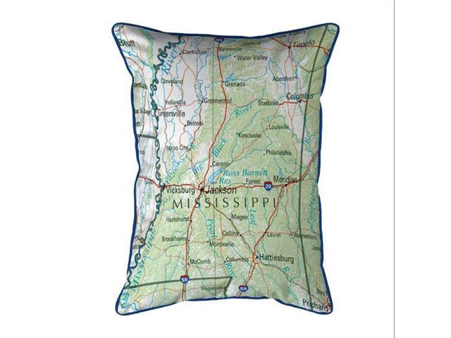 Betsy Drake Zp321 Mississippi Ms Nautical Map Extra Large