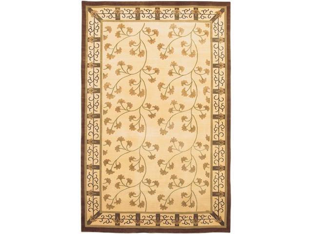 Couristan 18500030080110t 8 X 11 Ft Silken Treasures Silk Vine Silken Treasures Silk Vine Rectangle Hand Knotted Area Rug Berber Ivory