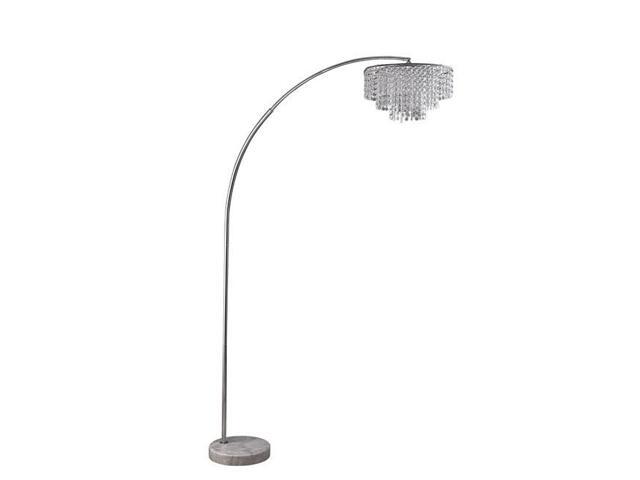 Ore Furniture 6938cy 86 In 2 Tier Clos Glam Arch Floor Lamp On Marble Shiny Silver Chrome Newegg Com