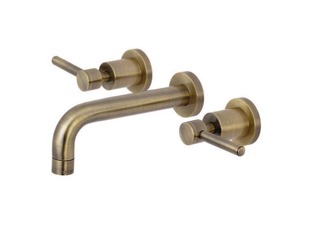 Kingston Brass Ks8123dl Modern Concord 2 Handle Wall Mount Bathroom Faucet Vintage Newegg Com