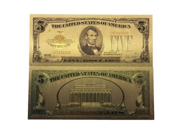 24K Gold plated 100 Dollar Bill Replica Paper Money Currency Banknote Art Com...