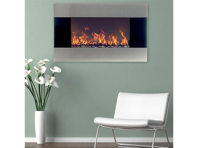 Northwest M029008 Stainless Steel Electric Fireplace With Wall