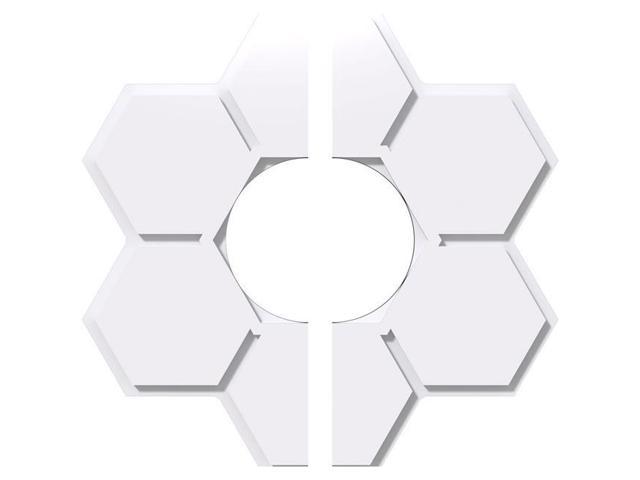 Ekena Millwork Cmp12dy2 04000 12 In Od X 4 In Id Square Daisy Architectural Grade Pvc Contemporary Ceiling Medallion 2 Piece
