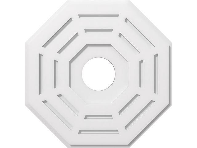 Ekena Millwork Cmp22wn 05000 22 In Od X 5 In Id Square Westin Architectural Grade Pvc Contemporary Ceiling Medallion