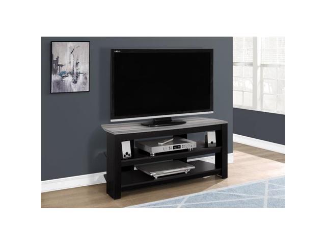 Monarch Specialties I 2564 42 In Corner Tv Stand Black Grey Top Monarch Specialties I 2564 42 In Corner Tv Stand Black Grey Top