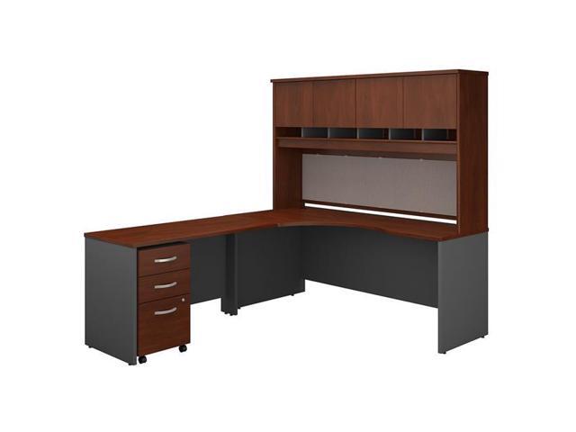 Bush Business Furniture Src088hcsu 72 In Series C Left Handed Corner Desk With Hutch Mobile File Cabinet Hansen Cherry Newegg Com