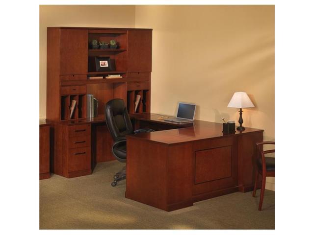 Mayline St4scr Soro Typical 4 U Shaped Executive Office Desk Set Bourbon Cherry Newegg Com