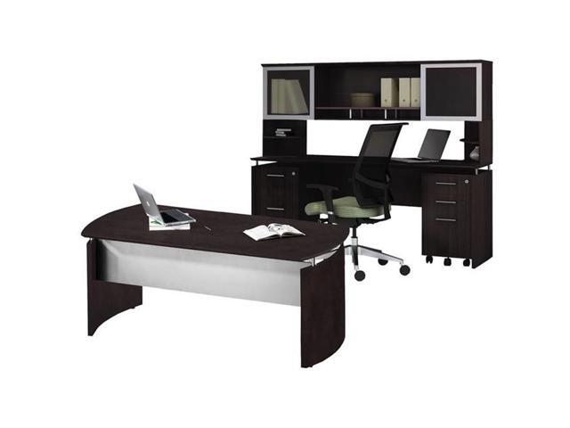 Mayline Mnt37ldc 63 In Medina Typical 37 Executive Office Desk Set Mocha Newegg Com