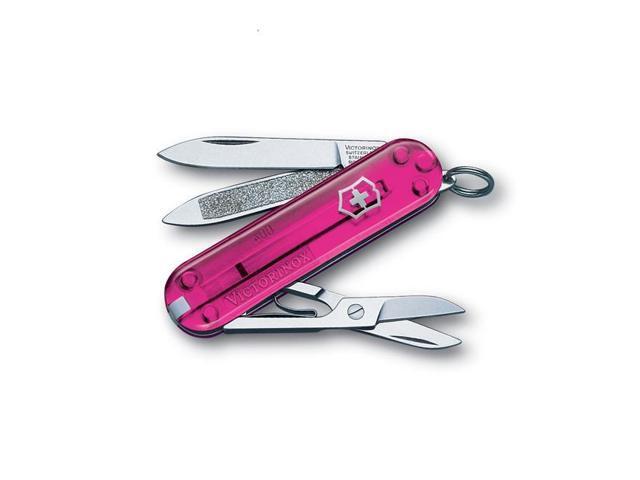 Swiss Army Victorinox 58105 Classic SD Pocket Knife - Translucent Pink - 58mm - Newegg.com
