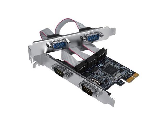 Siig LB-S00114-S1 AC Quad Serial Port RS232 Pcie Card 256 Bytes Brown Box, Black