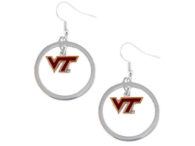 Virginia Tech Swirl Heart Earrings