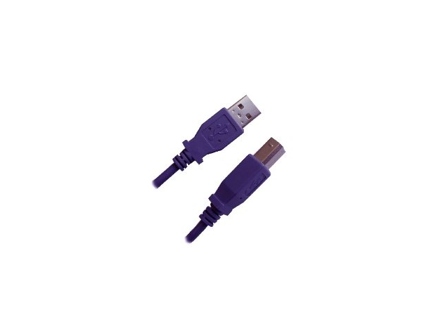 PURPLE - USB 2.0 Compliant A to B, 6 feet - High Speed USB Cable