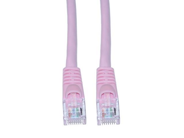 Cat 6 Ethernet Patch Cable, Snagless / Molded Boot, 3 foot - Pink