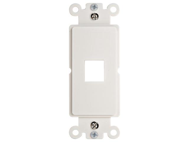 Decora Wall Plate Insert 1 Keystone Jack Single Gang White Decora Wall Plate Insert 1 Keystone