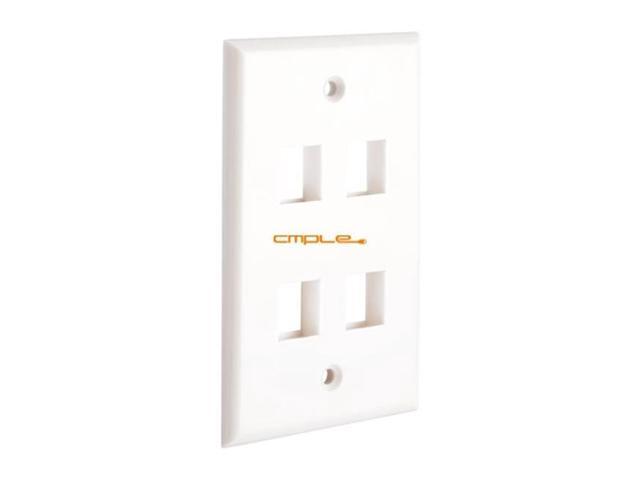 Construct Pro VGA Ivory 4 Port Keystone Wall Plate