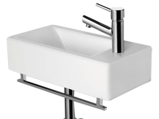 Alfi Brand Ab108 Small Modern Rectangular Wall Mounted Bathroom Sink Newegg Ca