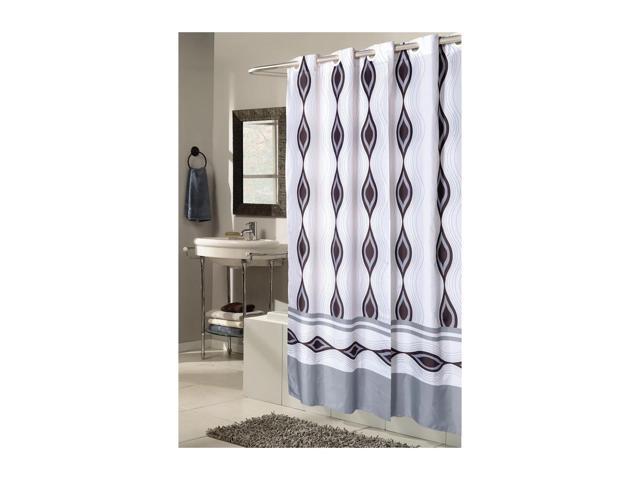 Carnation Home Fashions Shower Stall Sized Ez On Harlequin Carnation Home Fashions Shower Stall Sized Ez On Harlequin Polyester Curtain
