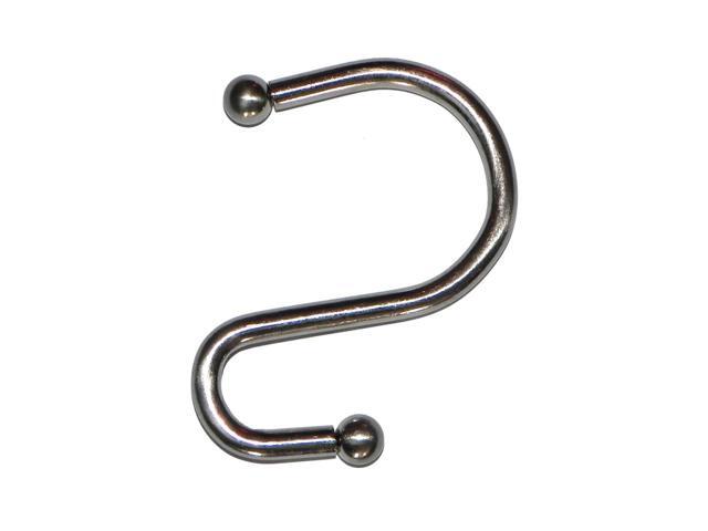 American Crafts S Shower Curtain Hooks In Brushed Nickel Newegg Com