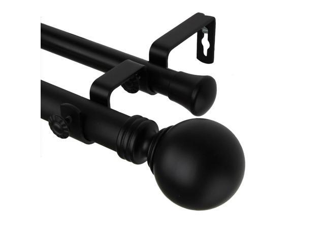 Rod Desyne Home Decorative Globe Double Curtain 66 120 Inch Double Curtain Rod 66 120 Inch