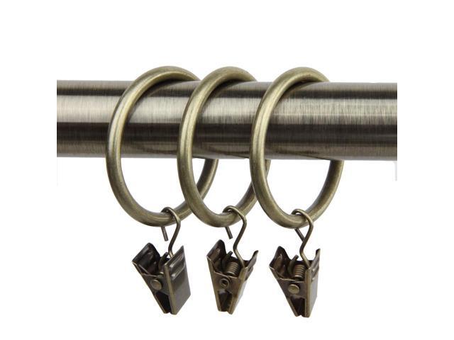 Rod Desyne 10 Curtain Rings With Clips 1 3 8 Inch I D Antique
