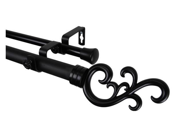 Rod Desyne Home Window Decorative Madeline Double Curtain Rod 120