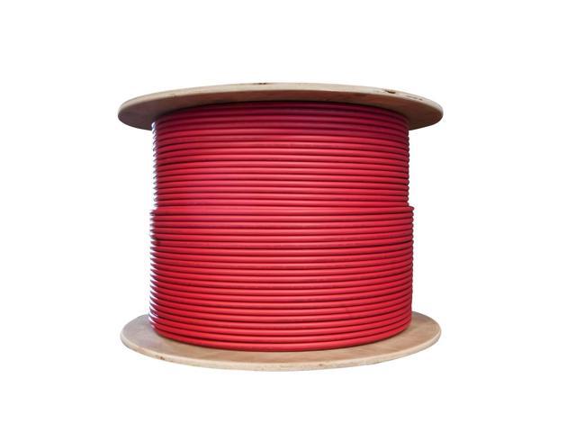 Bulk Shielded Cat6 Red Ethernet Cable, STP (Shielded Twisted Pair ...