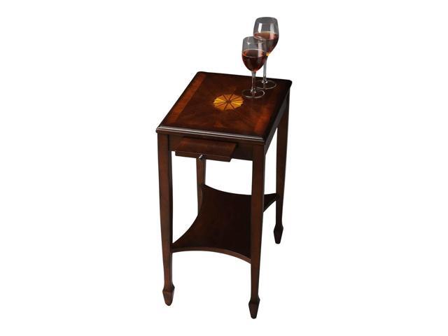 Offex Traditional Rectangular Gilbert Plantation Cherry Side Table Dark Brown Newegg Com
