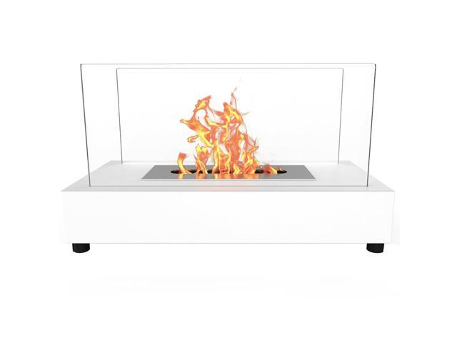 Regal Flame Avon Tabletop Portable Bio Ethanol Fireplace In White