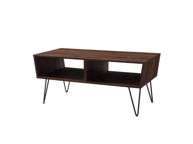Office Accents 42 Angled Coffee Table With Hairpin Legs Dark