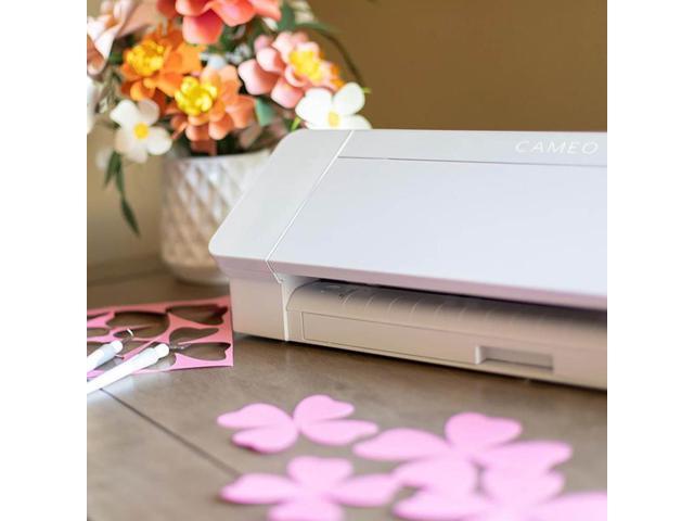 Silhouette Cameo 4 with Bluetooth, 12x12 Cutting Mat, Autoblade 2, 100  Designs and Silhouette Studio Software - White Edition